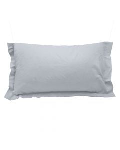 Pillow cases (x2), cotton, grey, 50x80 cm