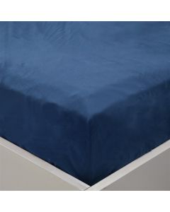 Double bed linen, cotton, blue, 160x190 cm