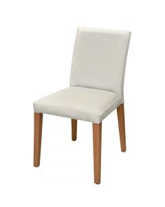 Dining chair, Misis, wooden frame, cream/natural, 46x69xH94 cm