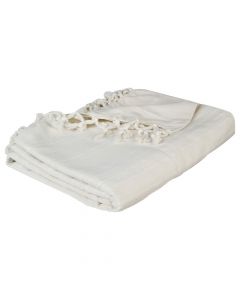 Bedspread, cotton, ivory, 160x220 cm