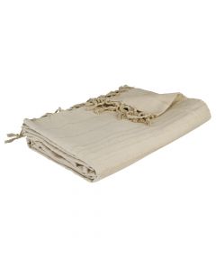 Bedspread, cotton, beige, 160x220 cm
