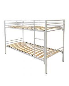 Bulk bed, single, metal frame, white, 90x190 cm