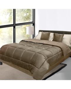 Quilt, double, velvet, brown, 230x250 cm, 350 gr/m²