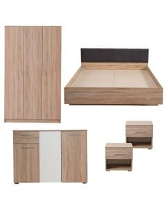 Bedroom furnitures, melamine, oak