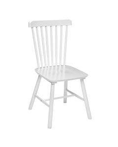 Dining chair, Isabel, wooden frame, white, 46.5x52xH87 cm