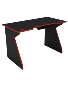 Study table, Nesse Pro, chipboard, black/red, 120x60x74 cm