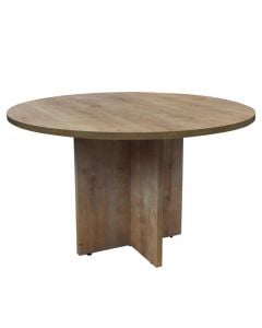 Tavolinë mbledhje, MT 01, melaminë, lisi, Ø120x75 cm