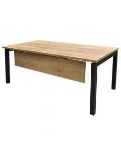 Tavolinë zyre, Motto Cs 01, syprinë melamine, strukturë metali, antrasit/lisi, 180x80x75 cm