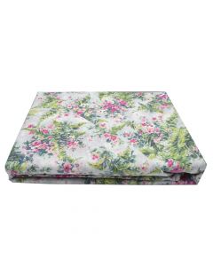 Bedlinen set, double, flannel, with colorful flowers, 2400x240 cm (x1); 160x190+ 25 cm; (x1), 50x80 cm (x2)