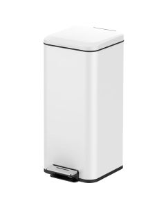 Waste bin, 30L, metal, white, 37x29xH64.5 cm