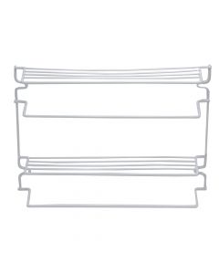 Organization shelf, on the wall, 2 levels, metal, white, 29.5x7xH20.5 cm