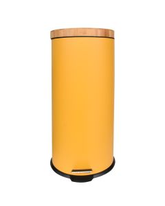 Kosh mbeturinash, 30L, metal/bambu, e vedhë, 29.5x63.5 cm