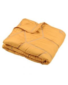 Mbulesë krevati, Hevea, poliester, e verdhë, 130x160 cm