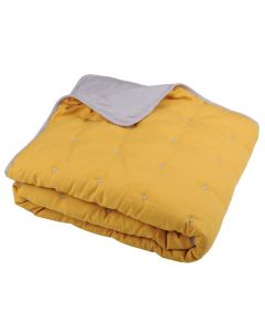 Mbulesë krevati, Honorine, poliester, mustard, 130x160 cm