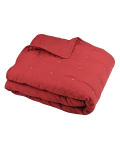 Mbulesë krevati, Honorine, poliester, e kuqe, 130x160 cm