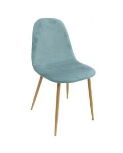 Dining chair, Charlton, velvet upholstery and foam, metal legs, 44x53xH86 cm