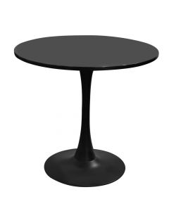 Tavolinë bari, Clift, syprinë mdf, strukturë metalike, e zezë, Ø80xH75 cm