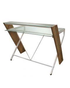 Computer desk, Kao, mdf/metal, white, 110x64xH88 cm