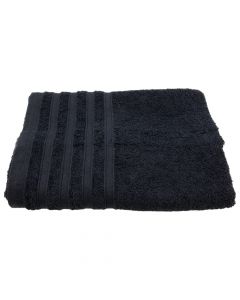 Shower towel, cotton, black, 450 gr/m², 70x140 cm