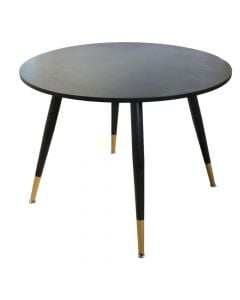 Tavolinë ngrënie, Drager, mdf, e zezë, 100x100xH75 cm