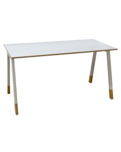 Meeting table, MS01 Enjoy, melamine tabletop, metal frame, beige, 160x69xH75 cm