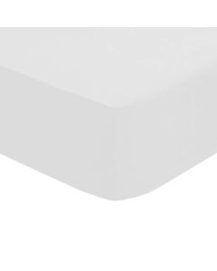 Çarçaf dysheku, dopjo, pambuk, i bardhë, 140x190 cm