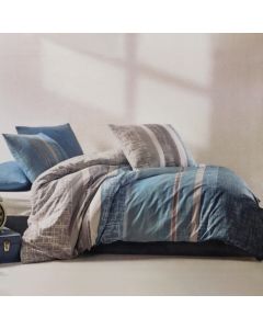 Quilt, single, cotton, green/grey, 160x240 cm, 150 gr/m²