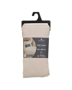 Double bed linen, Landiha, cotton, beige, 160x200 cm