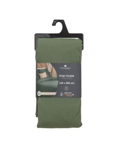 Çarçaf dysheku dopjo, Landiha, pambuk, jeshile, 160x200 cm