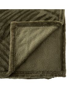 Blanket, single, Zoa, polyester, dark green, 125x150 cm