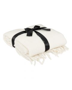 Blanket, Mohair, polyester, white, 130x180 cm