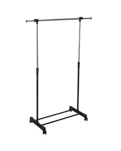 Varëse rrobash, Icare, çelik/pvc, e zezë, 120x42xH165 cm