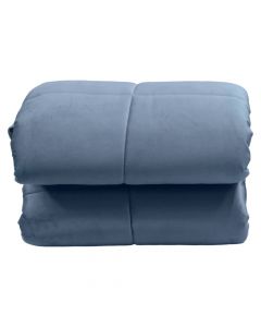 Quilt, single, velvet, blue, 170x250 cm, 350 gr/m²