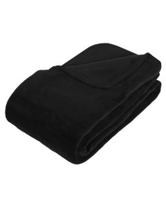 Blanket, polyester, black, 180x230 cm