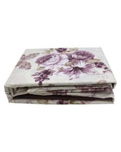 Çarçafë set HomeLife, dopjo, 20%  poliester/ 80% pambuk, uthull me lule, 240x240 cm; 160x190 cm; 50x80 cm (x2)