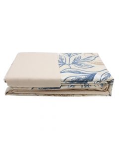 HomeLife bedlinen set, single, 20% polyester/ 80%cotton, blue/beige, 165x240cm; 90x190 cm; 50x80 cm (x1)