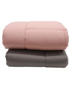 Quilt, single, cotton, black/dusty pink, 160x240 cm, 350 gr/m²