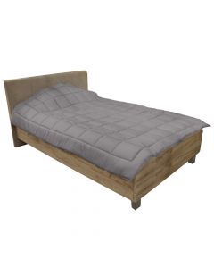 Quilt, single, cotton, dark grey, 140x200 cm, 350 gr/m²