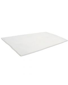 Mbishtresë dysheku, dopjo, sfungjer memory, mikrofibër, e bardhë, 160x200x3 cm