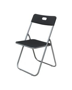 Folding chair, pvc, black, 46x43xH78 cm