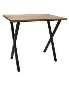 Bar table, Tablo, mdf top, metal structure, brown/black, 110x60xH100 cm