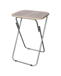 Folding table, melamine top, metal legs, brown/beige, 40x50xH71 cm