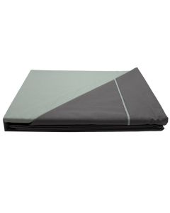 Çarçaf set, super dopjo, pambuk, mente/gri, 240x260 cm; 180x200 cm; 50x80 cm (x2)