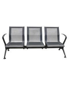 Conference seat, 3 pieces, metal structure, anthracite