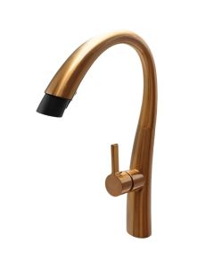 Sink mixer, Dishidun, bronxe, extraxable, gold, flexible pipes 1/2"