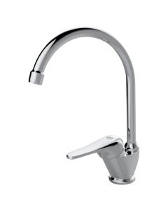 Sink mixer, ''Joy'', bronze material, silver color, chrome finish, height, H: 30 cm