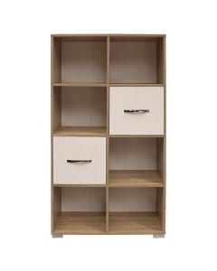 Bookcase, melamine, sonoma/white, 75x30xH138 cm
