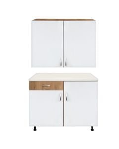 Kitchen, Hit, melamine, artisan/white, 100x55.6xH80 cm; 100x31.6xH72 cm; 100x60 cm