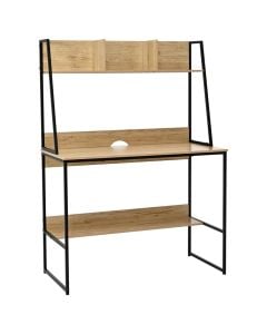 Study desk, PVC top, metal structure, oak, 100x48xH139 cm