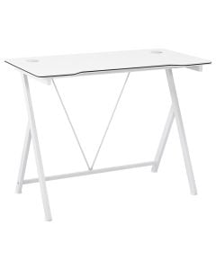 Study desk, melamine top, metal structure, white, 100x50xH75 cm